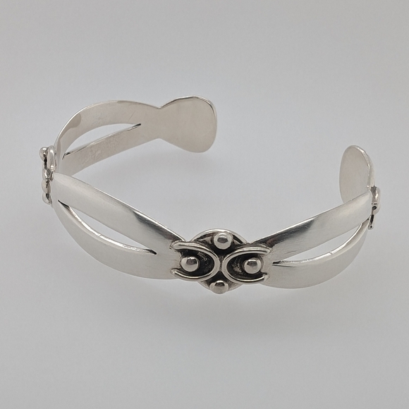 Vintage Sterling Silver Taxco Cuff - Picture 8 of 10